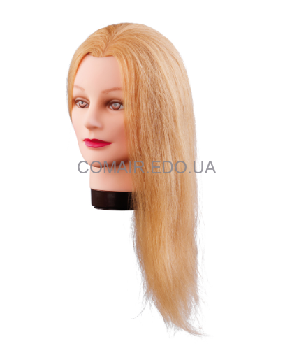 Навчальна голова з натуральним волоссям, блондинка Lilly, 40 см 