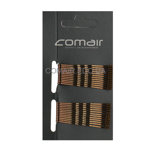 Невидимки для волосся коричневі Pretty Fashion, хвилясті, 5 см (24 шт.).