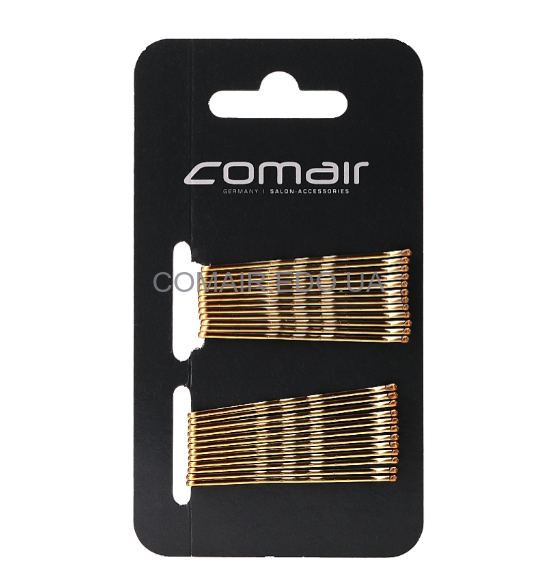 Невидимки для волосся Pretty Fashion, хвилясті 5 см, золотисті (24 шт.)