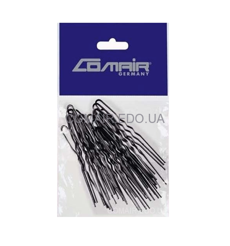 Шпильки для локонів, 50 шт, Ø 0,55 х 75 мм, чорні, хвилясті