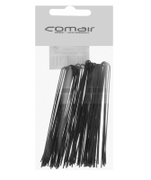Шпильки для волосся Comair прямі, чорні, Ø 0,80 х 65 мм. 50 шт.