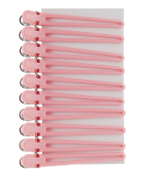 Затискач для волосся Comair Combi, рожевий, 9.5 см, 10 шт