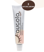 Фарба для брів та вій Aucola №3 natural brown (натурально-коричнева), Німеччина